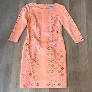 Peach long sleeve dress